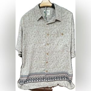 Vacation M.E. Sport Hawaiian Tropical Shirt Rayon Men's Size L